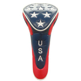 USA Golf Head Cover with Embroidered Stars - Fairway with Zipper Closure